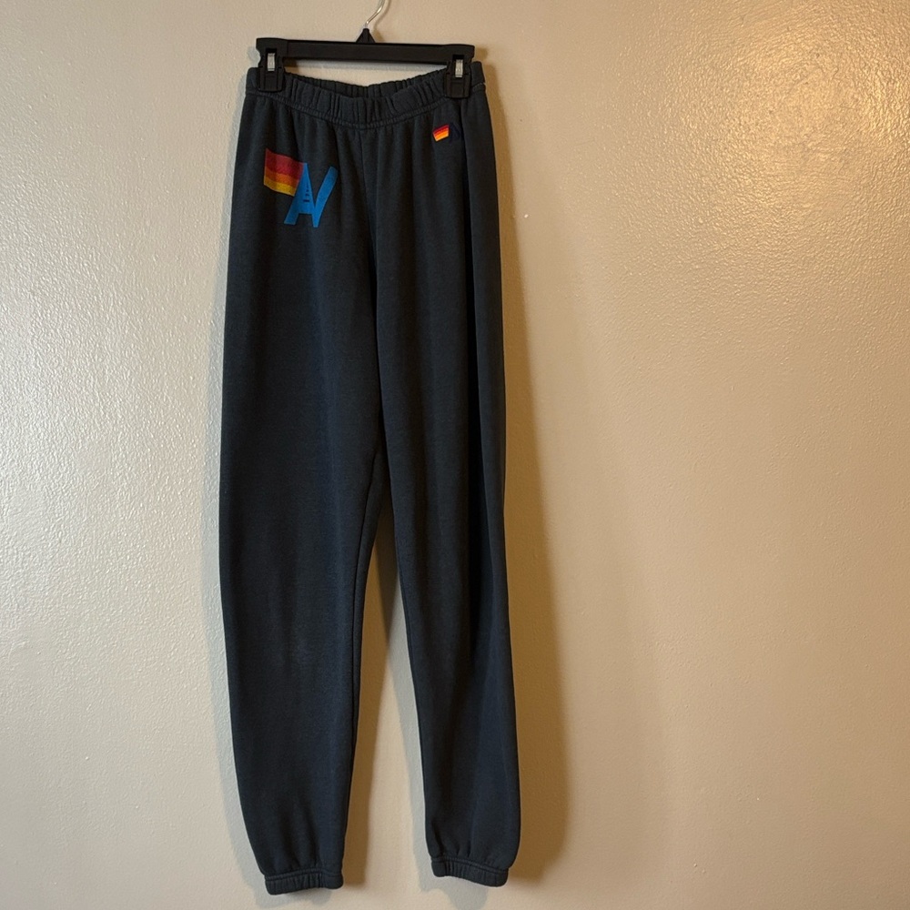 AVIATOR NATION women’s LOGO SWEATPANTS - CHARCOAL Size XS